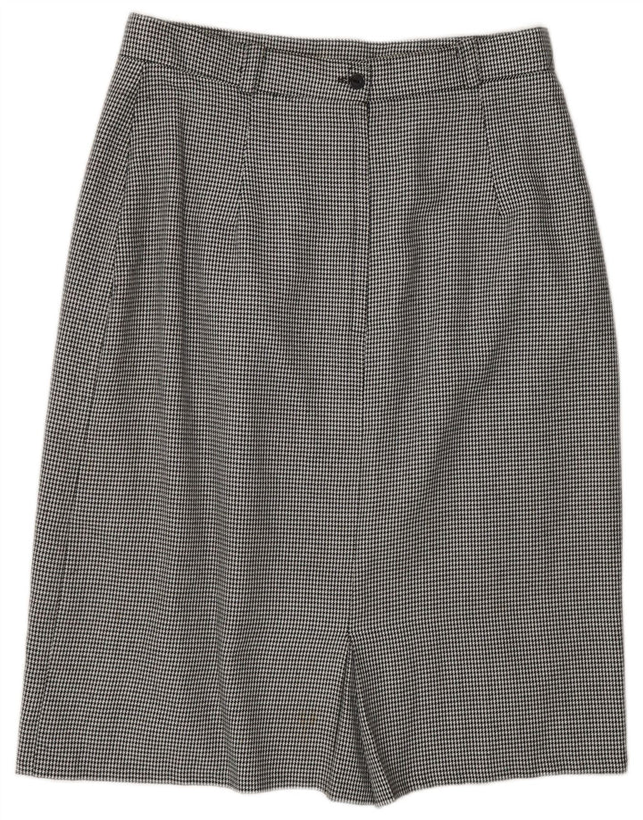 ST. BERNARD Γυναικεία Midi ίσια φούστα UK 16 Large W30 Black Houndstooth