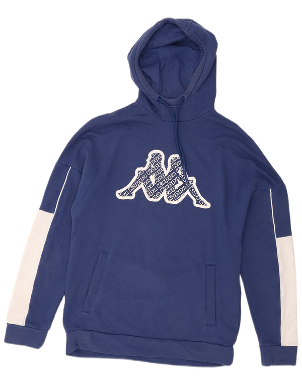 Ανδρικό γραφικό μπλουζάκι με κουκούλα Kappa Small Blue Colourblock