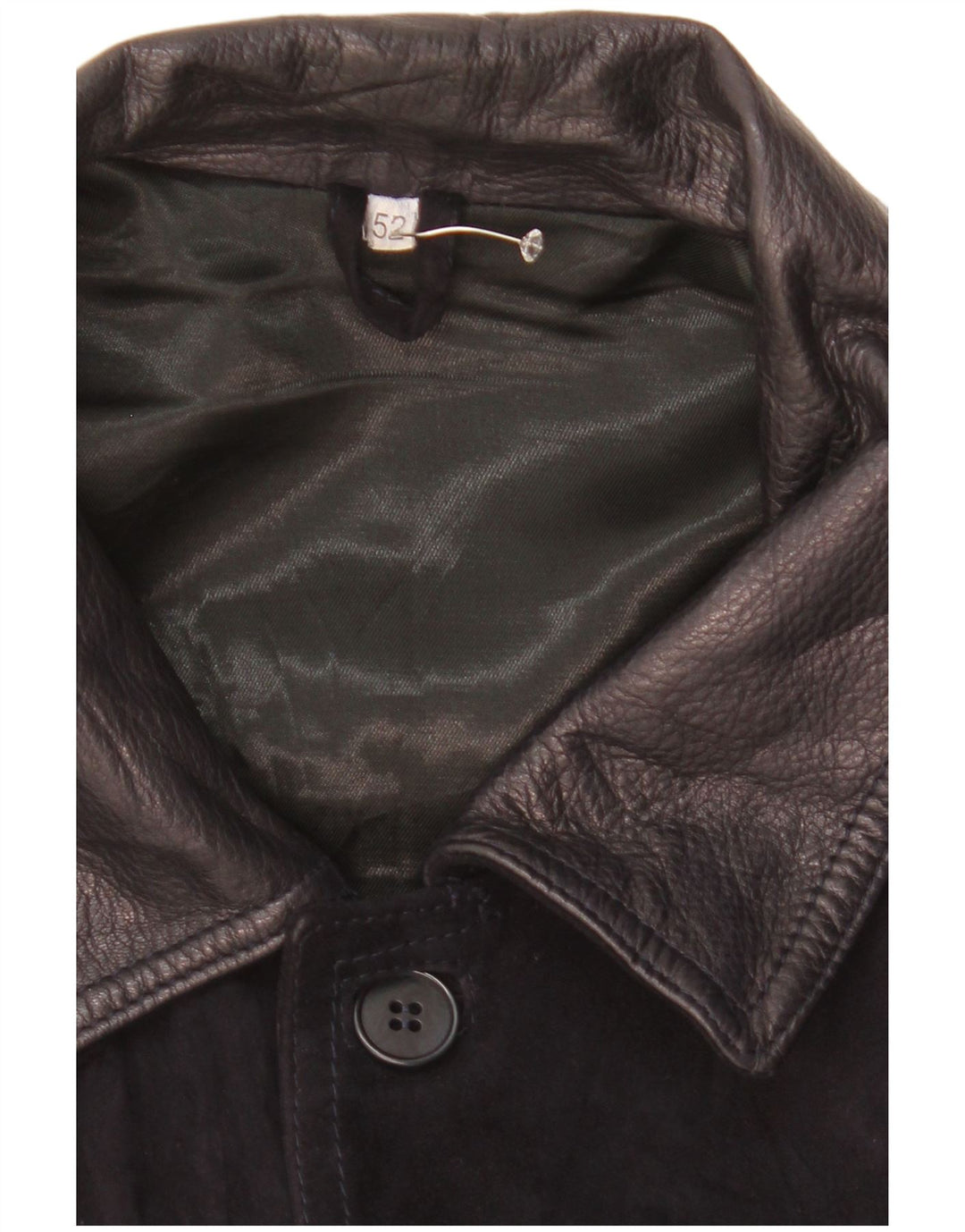 Vintage Ανδρικό Suede Bomber Jacket IT 52 XL Μαύρο Δερμάτινο