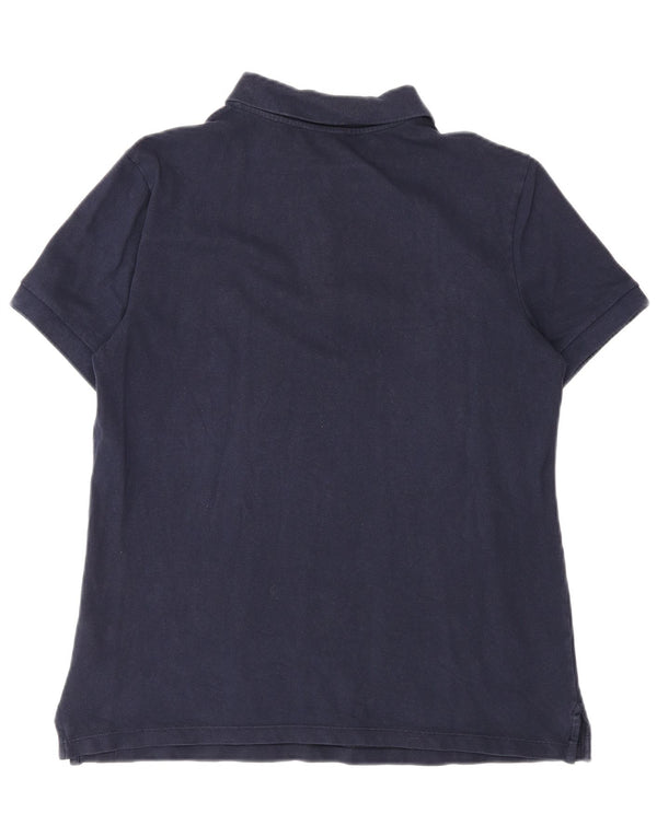 Γυναικείο μπλουζάκι πόλο Benetton UK 14 Medium Navy Blue βαμβακερό