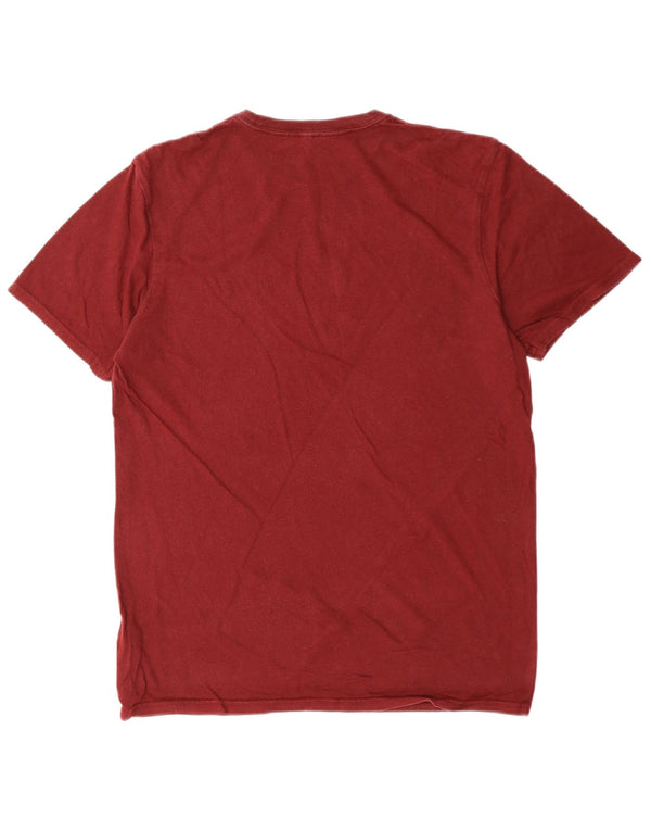 JACK WILLS Mens Classic Fit T-Shirt Top Small Burgundy Cotton