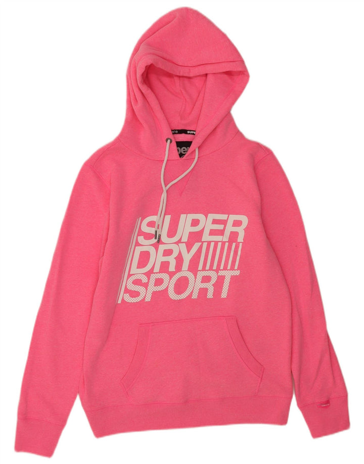 Ανδρικό γραφικό κουκούλα Superdry, μεσαίο ροζ βαμβακερό