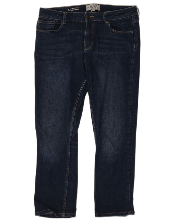 Fat Face Γυναικείο Cropped Jeans UK 12 Medium W30 L23 Navy Blue Cotton