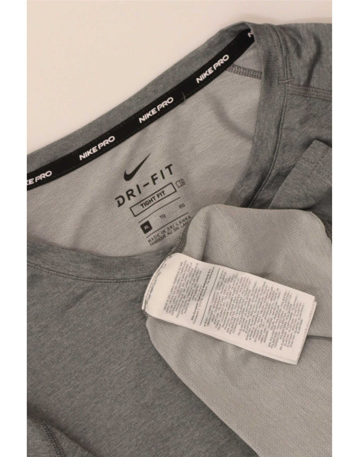 Ανδρικό τοπ Nike Dri Fit Μακρυμάνικο XL Γκρι πολυεστέρας