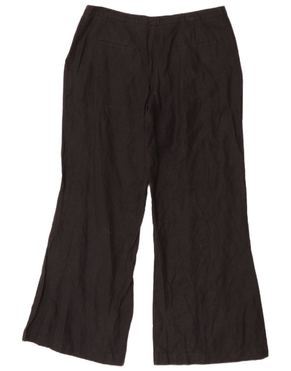 Marks & Spencer Γυναικεία Flare Casual Παντελόνι UK 14 Large W32 L30 Μαύρο
