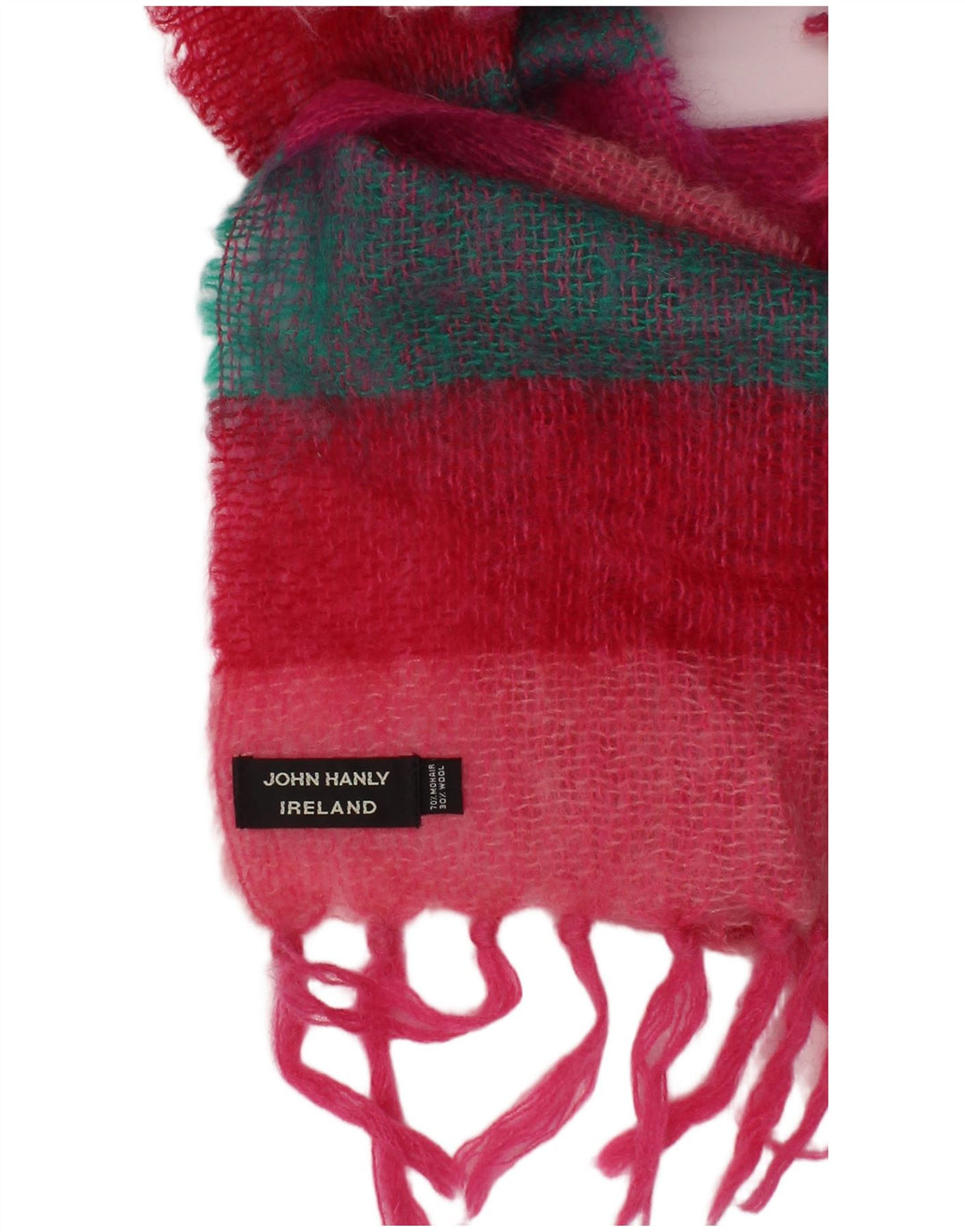 John Hanly Γυναικείο Πλεκτό Ορθογώνιο Φουλάρι Μονόχρωμο Ριγέ