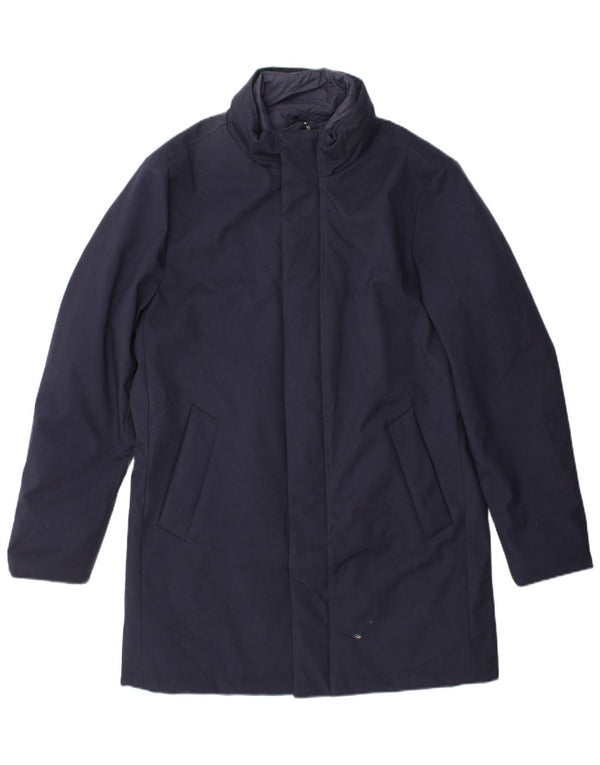 Ανδρικό παλτό ανεμοθραύστη Boggi UK 38 Medium Navy Blue Polyester