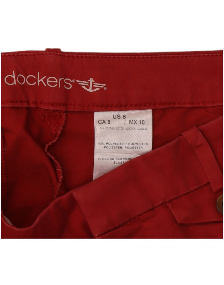 Dockers Γυναικείο παντελόνι Capri US 8 Medium W30 L20 Red Polyester