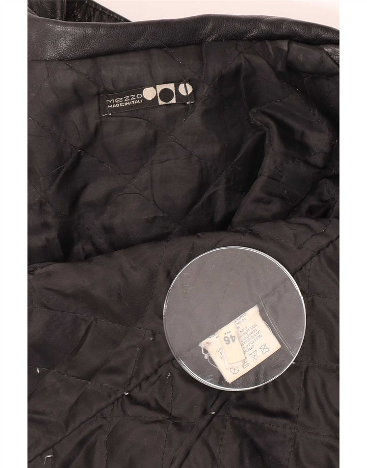 Vintage Γυναικείο Μπουφάν Blazer IT 46 Μεγάλο Δερμάτινο Μαύρο