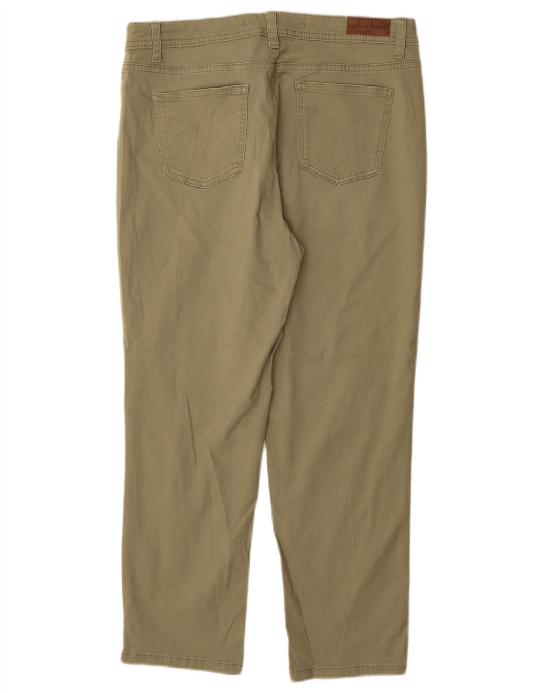 CALVIN KLEIN Γυναικείο κωνικό casual παντελόνι US 10 Large W30 L27 Green