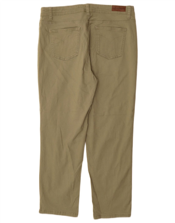 CALVIN KLEIN Γυναικείο κωνικό casual παντελόνι US 10 Large W30 L27 Green