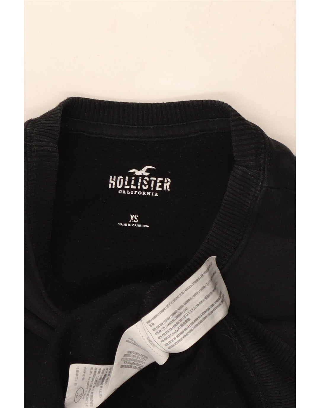 Ανδρικό φούτερ HOLLISTER Jumper XS Μαύρο βαμβακερό