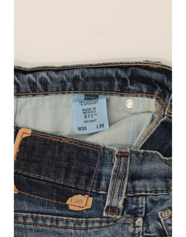 LEVI'S Γυναικείο 511 Skinny Jeans W30 L30 Μπλε Βαμβακερό