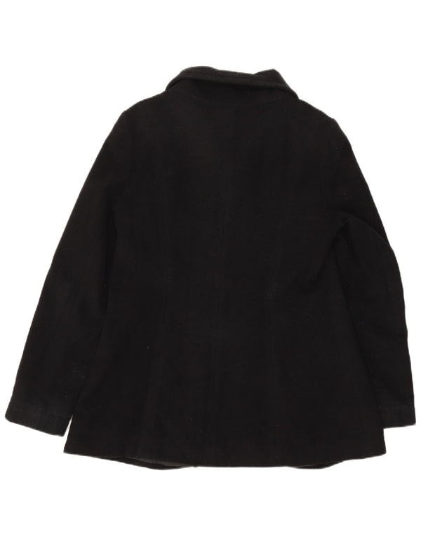 Zara Γυναικείο μπουφάν blazer UK 14 Large Black Wool