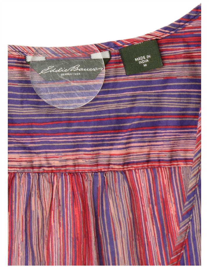 Eddie Bauer γυναικεία αμάνικη μπλούζα τοπ UK 12 μεσαία πολύχρωμη ριγέ