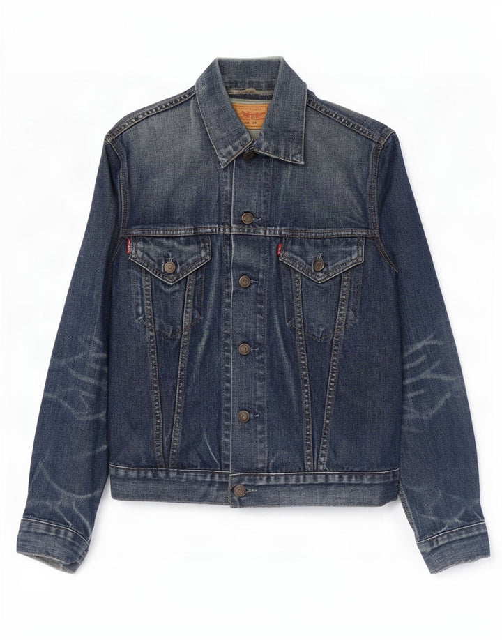 Ανδρικό τζιν μπουφάν Levi's UK 36 Small Navy Blue Cotton