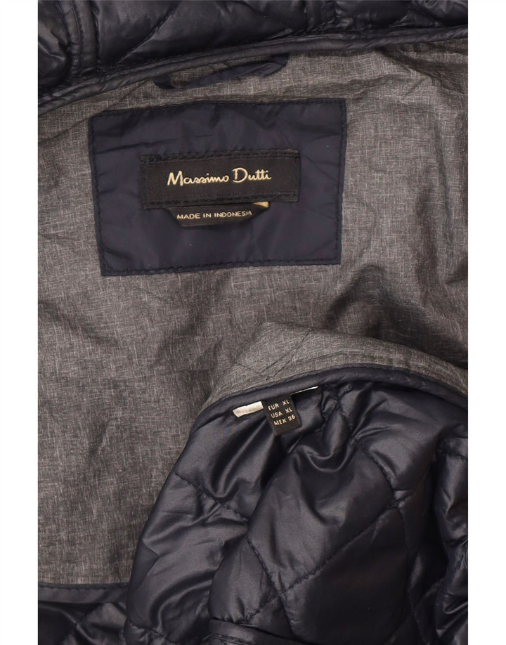 Massimo Dutti Γυναικείο Καπιτονέ μπουφάν UK 18 XL Navy Blue