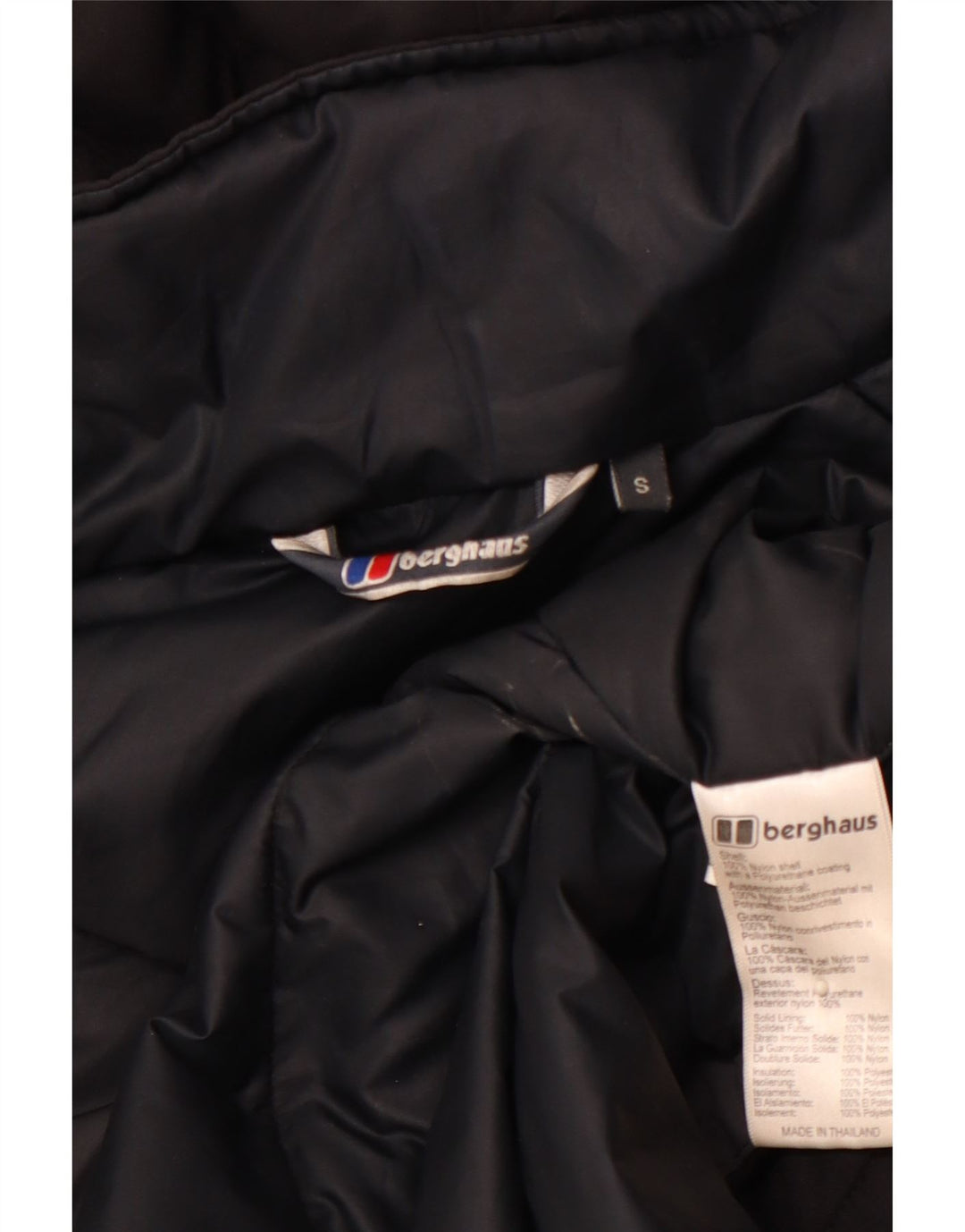 BERGHAUS Ανδρικό μπουφάν βροχής με κουκούλα UK 36 Small Black Nylon