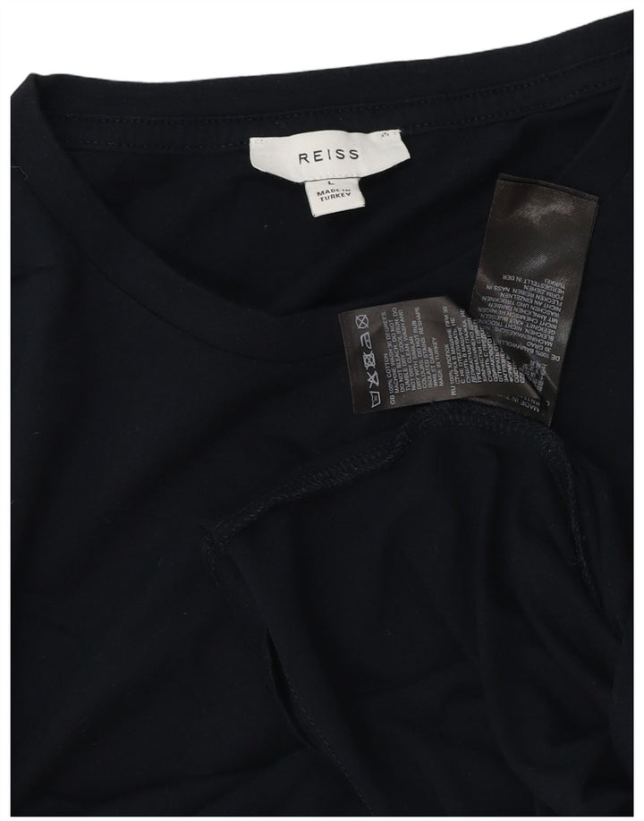 Ανδρικό T-Shirt Reiss Top Large Navy Blue από βαμβάκι