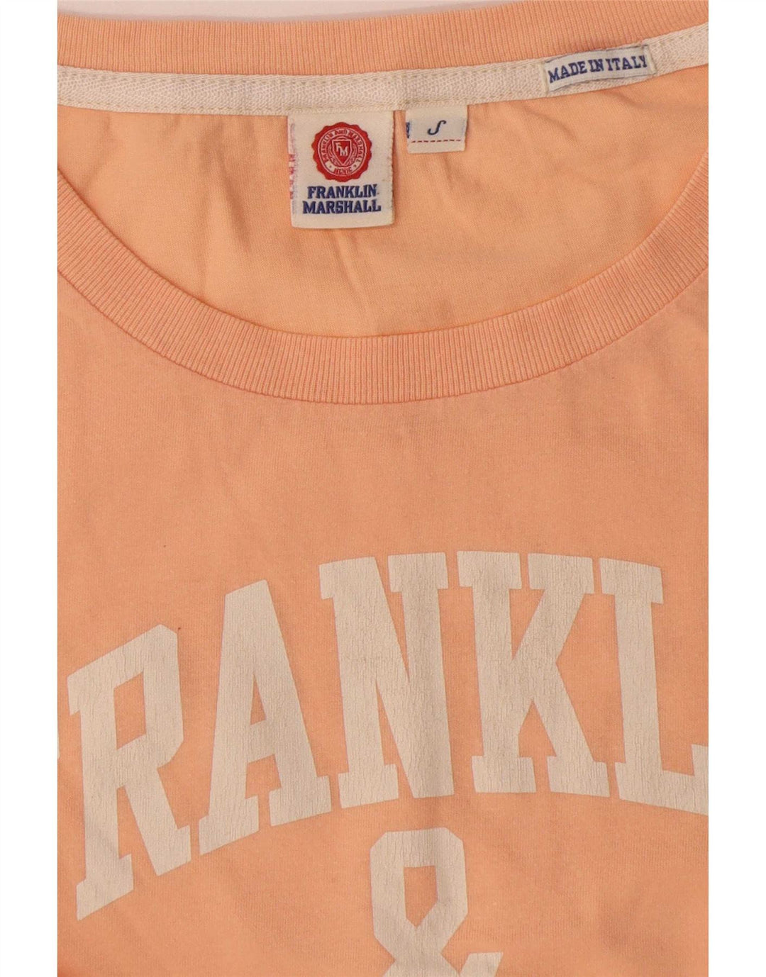 Γυναικείο γραφικό μπλουζάκι Franklin Marshall Top UK 10 Small Beige
