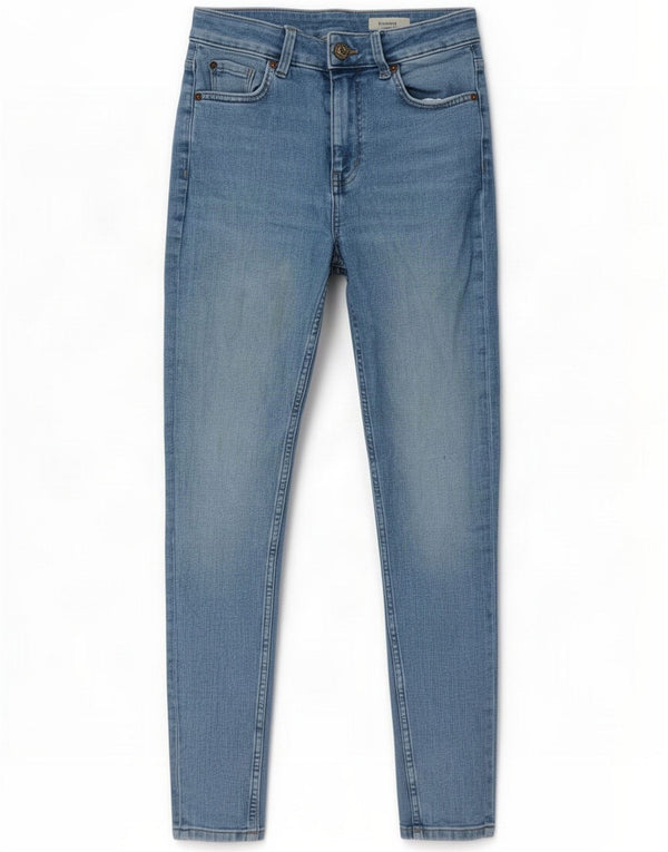 Marks & Spencer Womens The Ivy Skinny Jeans UK 8 Small W24 L27 Blue Cotton