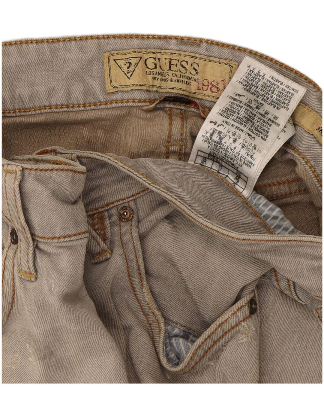 Ανδρικό στενό τζιν GUESS Distressed Skinny W32 L32 Γκρι βαμβακερό