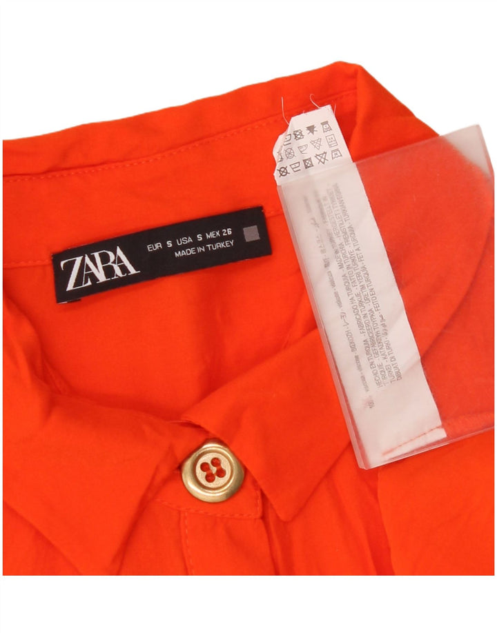 Zara Γυναικείο πουλόβερ Φόρεμα UK 10 Μικρή πορτοκαλί βισκόζη