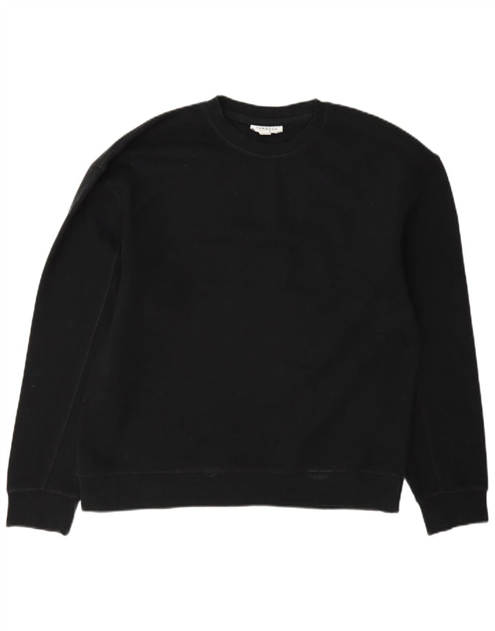 Γυναικείο φούτερ Topshop Oversized Jumper UK 10 Small Black Cotton