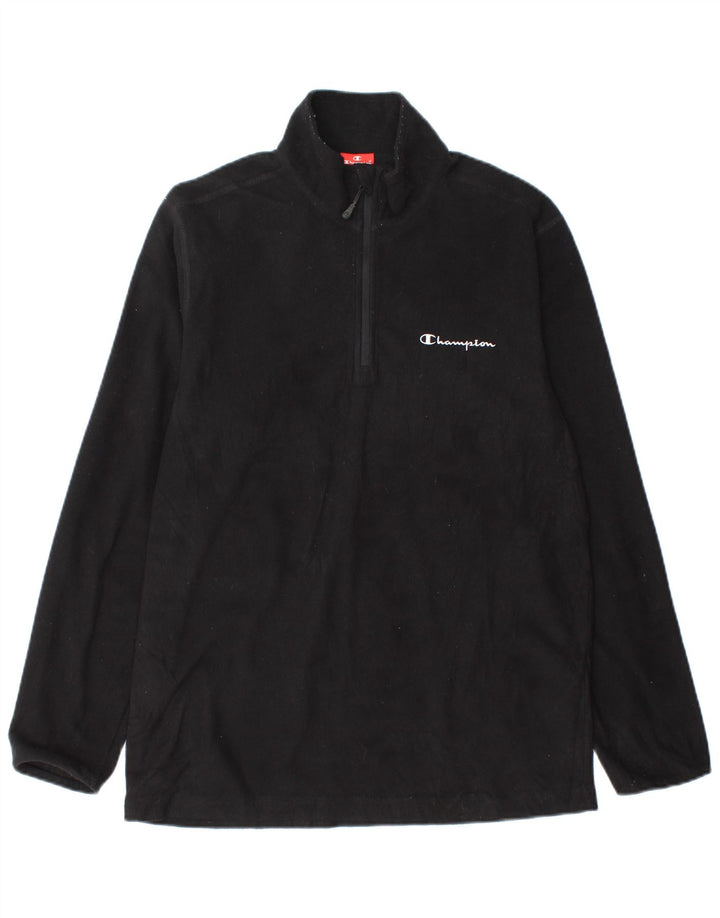 CHAMPION Ανδρικό φερμουάρ Fleece Jumper Μαύρο Πολυεστέρας