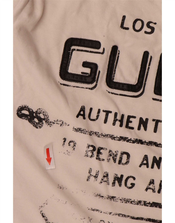 Guess Ανδρικό Slim Fit Graphic Top Μακρυμάνικο μεγάλο λευκό