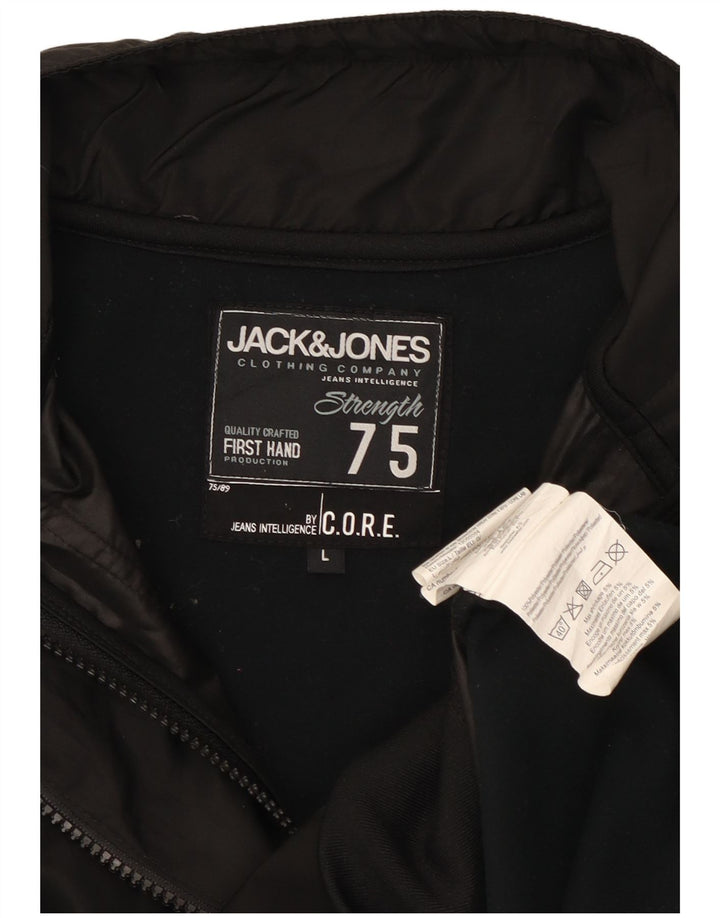 Jack & Jones Ανδρικό Bomber Jacket UK 40 Large Black Polyester