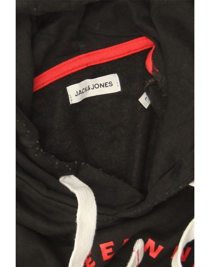 Jack & Jones Ανδρικό γραφικό με κουκούλα, μεγάλο μαύρο