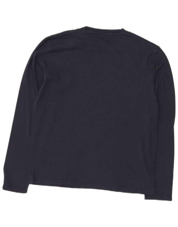 Ανδρικό γραφικό τοπ DIESEL Μακρυμάνικο XL Navy Blue Cotton