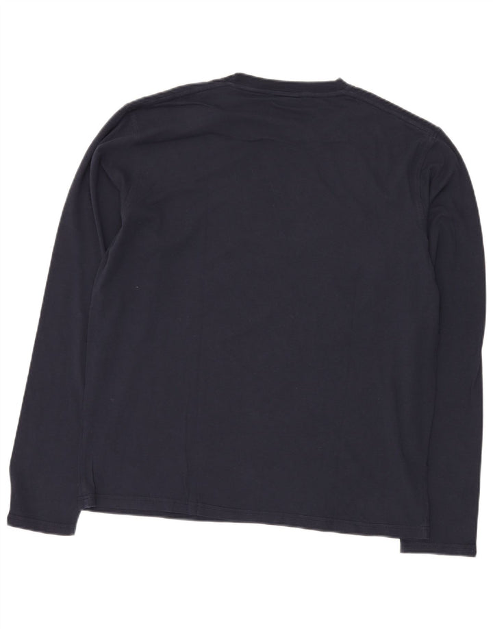 Ανδρικό γραφικό τοπ DIESEL Μακρυμάνικο XL Navy Blue Cotton