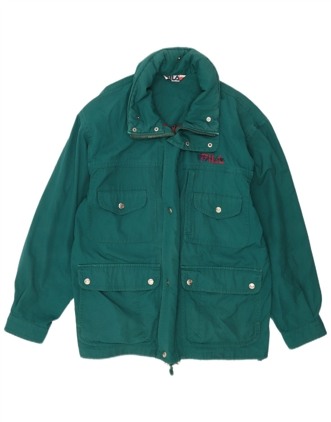 Fila Mens Utility Jacket IT 50 Large Green Polyester