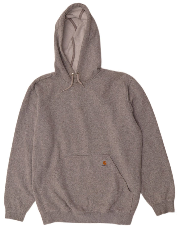 Ανδρικό φούτερ με φούτερ Carhartt, μεσαίο γκρι βαμβακερό