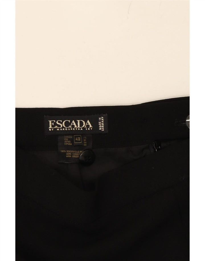 ESCADA Womens by Margaretha Ley Midi Skirt IT 42 Medium W30  Black Wool Vintage Escada and Second-Hand Escada from Messina Hembry 