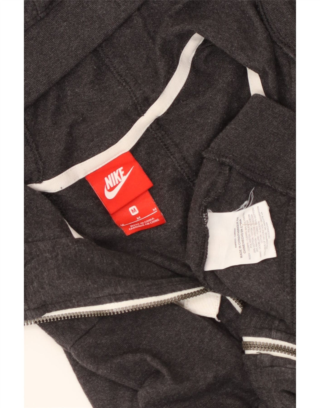 Γυναικείο πουλόβερ Nike με φερμουάρ UK 12 μεσαίο γκρι πολυεστέρας