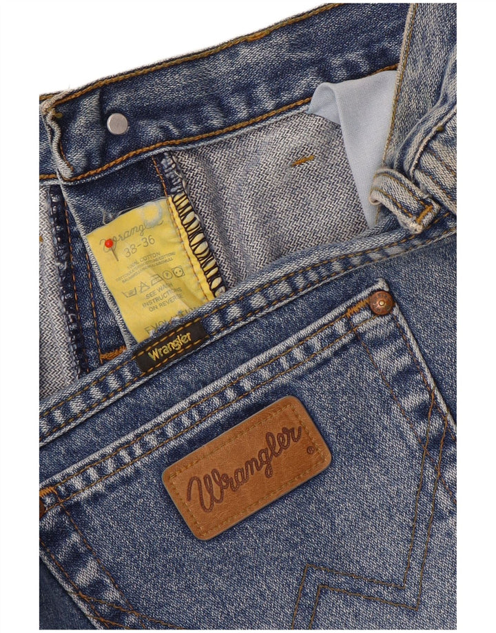 Ανδρικό τζιν Wrangler ίσιο W38 L36 Μπλε βαμβακερό
