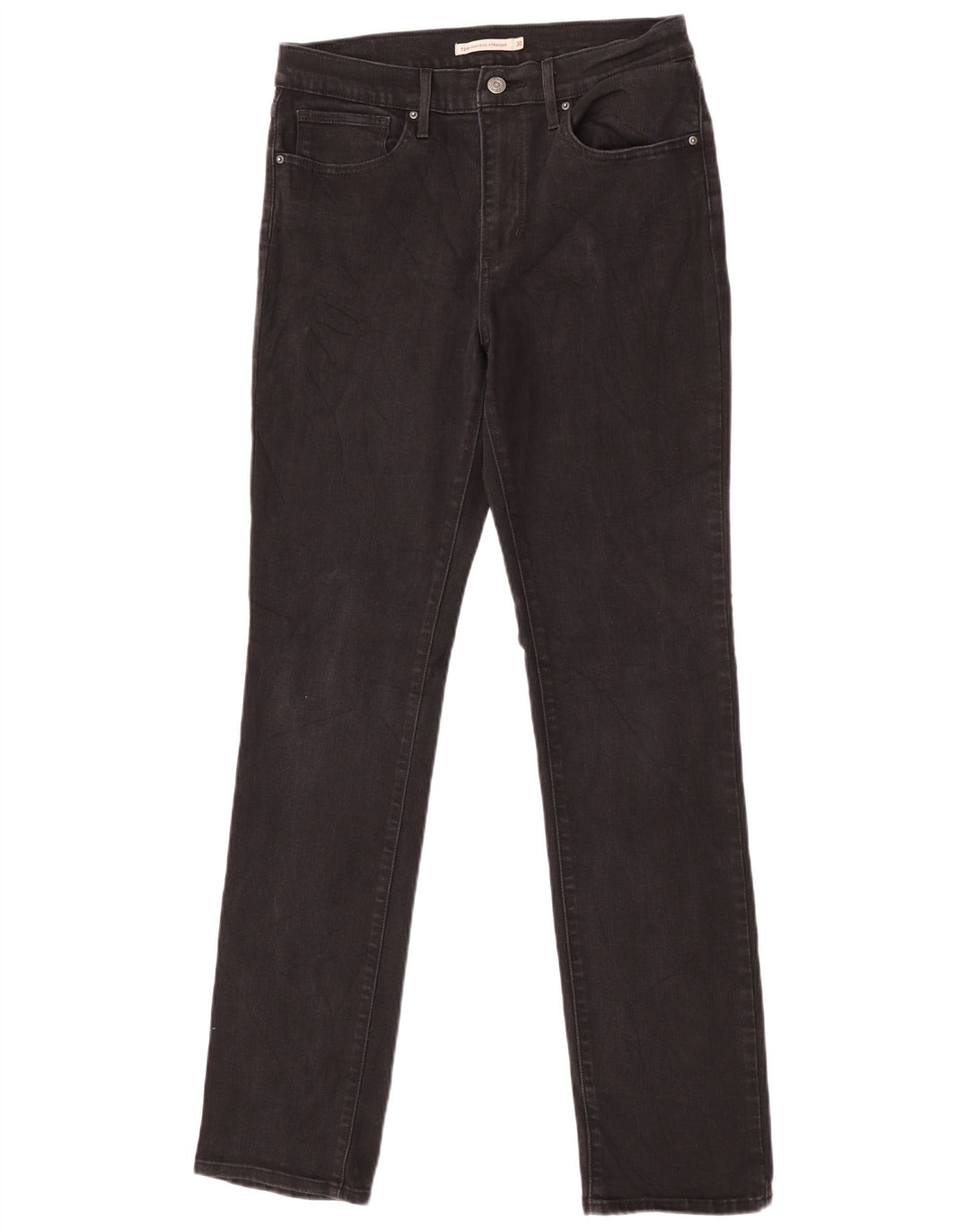 Γυναικείο τζιν Levi's 724 ψηλό ίσιο W30 L34 μαύρο βαμβακερό