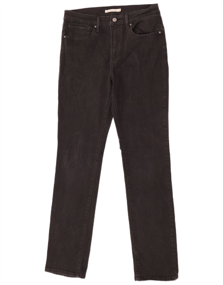 Γυναικείο τζιν Levi's 724 ψηλό ίσιο W30 L34 μαύρο βαμβακερό