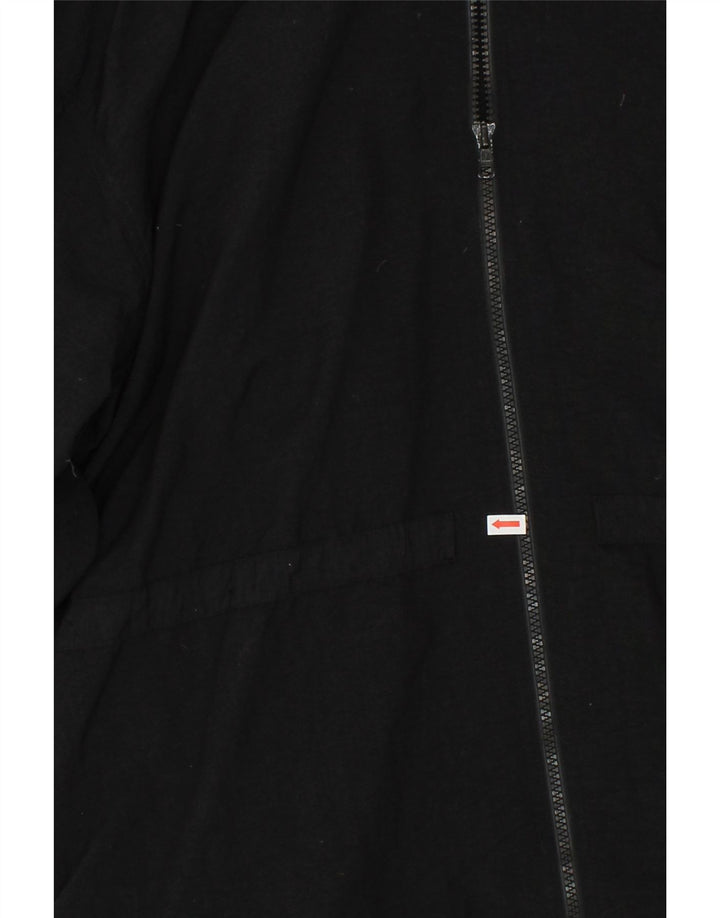 MOSSIMO Womens Oversized Hooded Rain Jacket UK 14 Medium Black Nylon Vintage Mossimo and Second-Hand Mossimo from Messina Hembry 