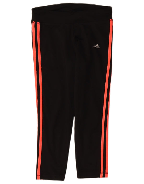 Adidas Γυναικεία κολάν Capri UK 8/10 Small Black Polyester Sports