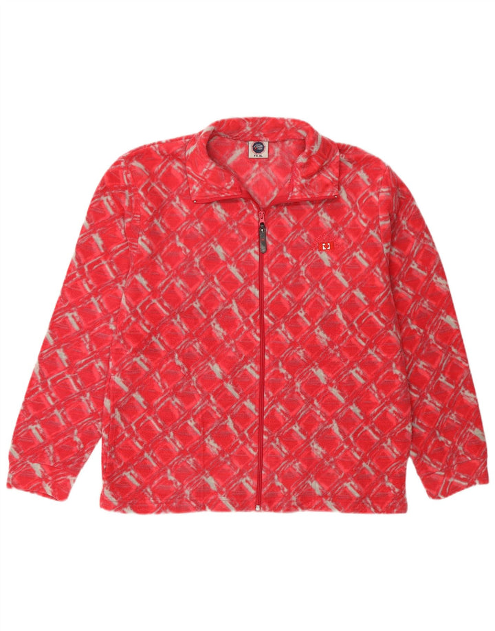 Canada Logan Γυναικείο Fleece Jacket UK 18 XL Pink Geometric Polyester