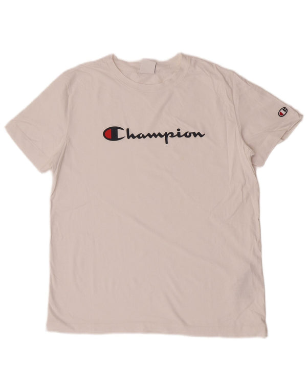 Champion Γυναικείο T-Shirt Top UK 18 XL Λευκό βαμβακερό