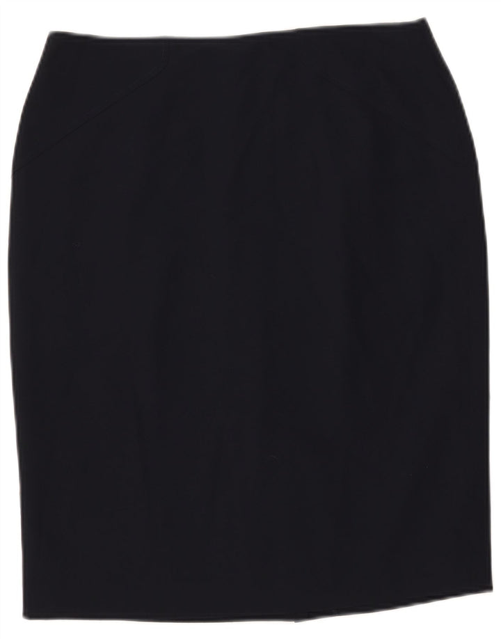 John Lewis Γυναικεία Pencil Φούστα UK 12 Medium W30 Navy Blue Polyester