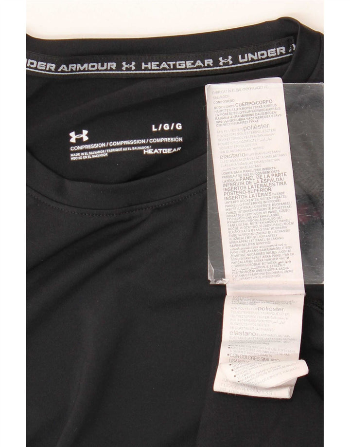 Under Armour Ανδρικό T-Shirt Heat Gear Top Large Μαύρο Πολυεστέρας
