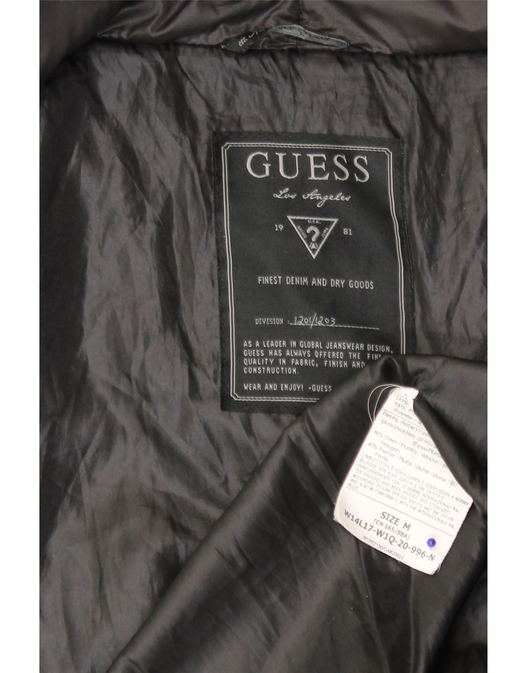 Guess Γυναικείο μπουφάν UK 14 Medium Black Polyamide