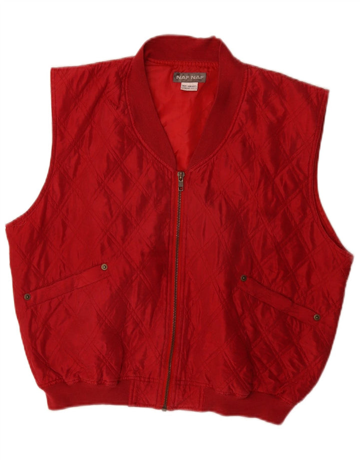 Naf Γυναικείο Καπιτονέ Gilet UK 12 Μεσαίο κόκκινο μετάξι