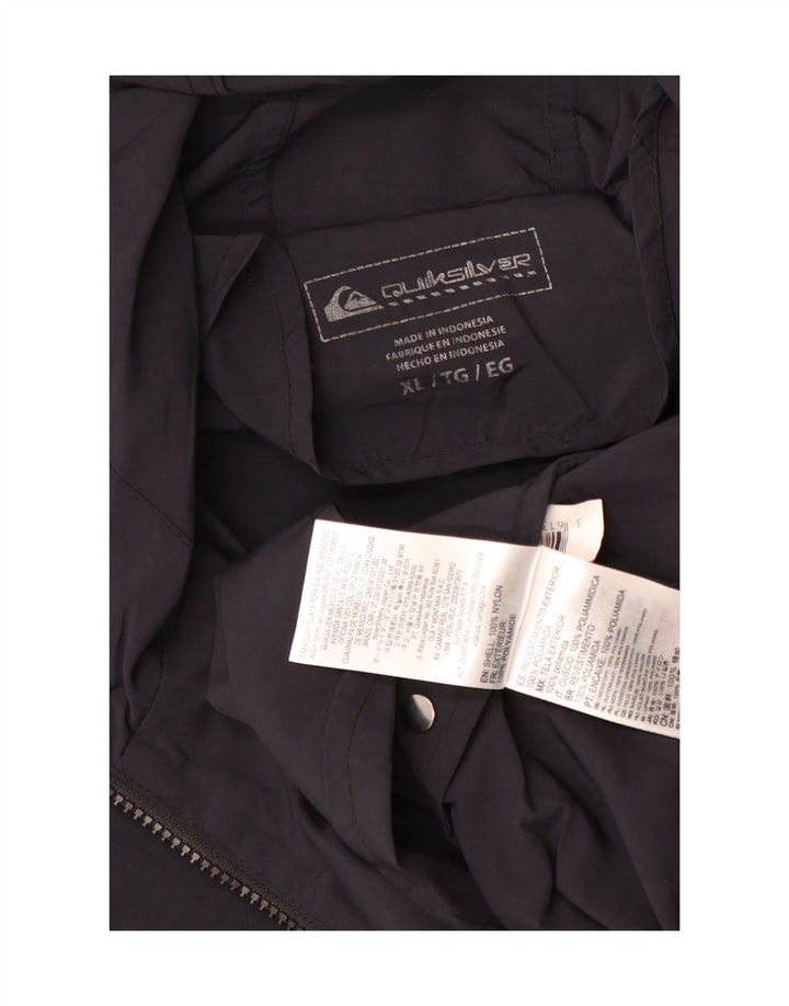 Ανδρικό γραφικό πουλόβερ Rain Jacket UK 42 XL Μαύρο νάιλον Quiksilver